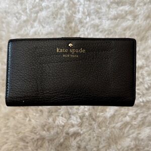 Kate Spade Black Leather Clutch